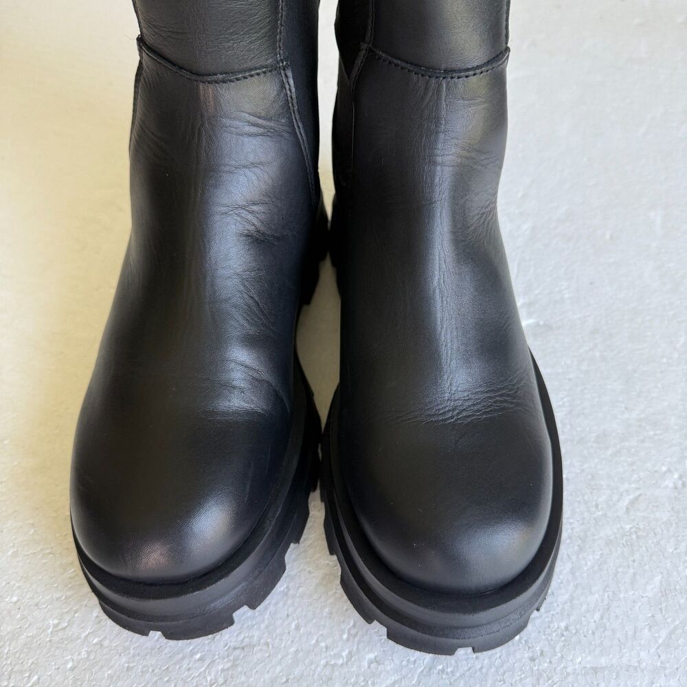 Steve Madden Explorer Women's Leather Pull-On Chelsea Black Boot Size 9.5M - Picture 9 of 11